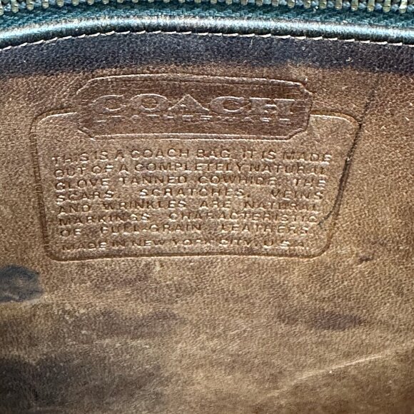 Vintage Coach Suspender Bag 9490, in Mocha Leather, Pre serial NYC early 70s - Picture 13 of 15